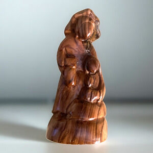 Olive Wood Nativity Sculpture Hand Carved 4" tall Madonna and Baby Jesus